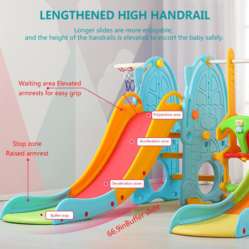 WCCTNYDY INC Plastic Swing Set with 1 Swing(s) , 2 Slide(s) Wayfair